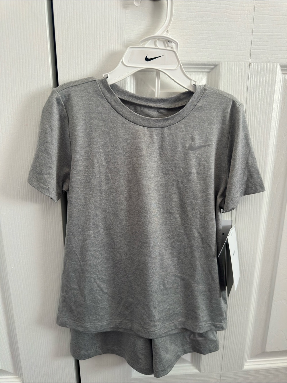 Nike Boys' Gray Heather Tee and Shorts set